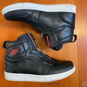 Nike Air Jordan 1 High Zip Premium Black Red Phantom AT0575-006 WMNS SIZE 7